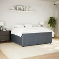 cadre de lit et matelas Gris foncé 180x200cm Velours