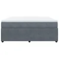 cadre de lit et matelas Gris foncé 180x200cm Velours