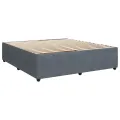 cadre de lit et matelas Gris foncé 180x200cm Velours