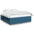 Cadre de lit sans matelas bleu 180x200 cm velours