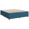 Cadre de lit sans matelas bleu 180x200 cm velours