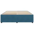 Cadre de lit sans matelas bleu 180x200 cm velours