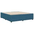 Cadre de lit sans matelas bleu 180x200 cm velours