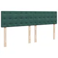 cadre de lit et matelas Vert foncé 200x200cm Velours