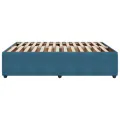 Cadre de lit sans matelas bleu 140x200 cm velours