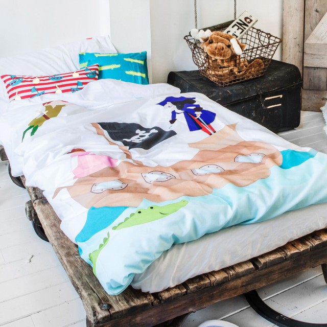 Dekbedovertrek set HappyFriday Mr Fox Flying boy Multicolour Bed van 8