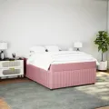 cadre de lit avec matelas Rose 160x200 cm Velours