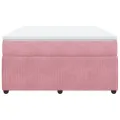 cadre de lit avec matelas Rose 160x200 cm Velours