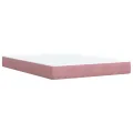cadre de lit avec matelas Rose 160x200 cm Velours