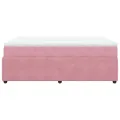 cadre de lit avec matelas Rose 160x200 cm Velours