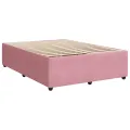 Cadre de lit sans matelas rose 160x200 cm velours
