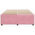 Cadre de lit sans matelas rose 160x200 cm velours
