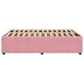 Cadre de lit sans matelas rose 160x200 cm velours