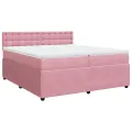 cadre de lit avec matelas Rose 200x200 cm Velours