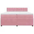 cadre de lit avec matelas Rose 200x200 cm Velours
