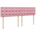 cadre de lit avec matelas Rose 200x200 cm Velours