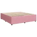 cadre de lit avec matelas Rose 200x200 cm Velours