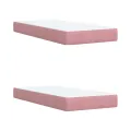 cadre de lit avec matelas Rose 200x200 cm Velours