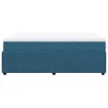 cadre de lit et matelas Bleu foncé 140x200cm Velours