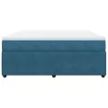 cadre de lit et matelas Bleu foncé 180x200cm Velours