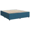 cadre de lit et matelas Bleu foncé 180x200cm Velours