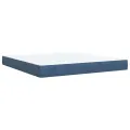 cadre de lit et matelas Bleu foncé 180x200cm Velours
