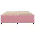 Cadre de lit sans matelas rose 200x200 cm velours