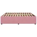 Cadre de lit sans matelas rose 200x200 cm velours
