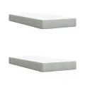 cadre de lit et matelas Gris clair 200x200cm Velours