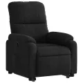 Fauteuil inclinable noir tissu microfibre