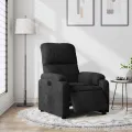 Fauteuil inclinable électrique noir tissu microfibre