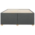 Cadre de lit sans matelas gris foncé 120x190 cm tissu