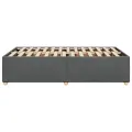 Cadre de lit sans matelas gris foncé 120x190 cm tissu