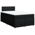 cadre de lit avec matelas Noir 120x200 cm Tissu