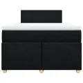 cadre de lit avec matelas Noir 120x200 cm Tissu