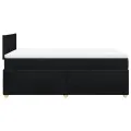 cadre de lit avec matelas Noir 120x200 cm Tissu