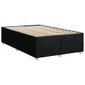 cadre de lit avec matelas Noir 120x200 cm Tissu