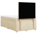 cadre de lit avec matelas crème 120x190 cm tissu