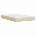 cadre de lit avec matelas crème 120x190 cm tissu