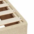 cadre de lit avec matelas crème 120x190 cm tissu