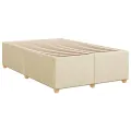 cadre de lit avec matelas crème 120x190 cm tissu