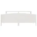 Cadre de lit sans matelas blanc 200x200 cm bois massif de pin