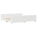 Cadre de lit sans matelas blanc 200x200 cm bois massif de pin