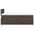 cadre de lit et matelas marron foncé 120x190cm tissu