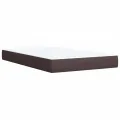 cadre de lit et matelas marron foncé 120x190cm tissu