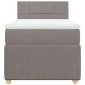 cadre de lit avec matelas Taupe 90x190 cm Tissu