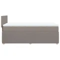 cadre de lit avec matelas Taupe 90x190 cm Tissu