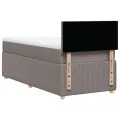cadre de lit avec matelas Taupe 90x190 cm Tissu