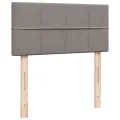 cadre de lit avec matelas Taupe 90x190 cm Tissu