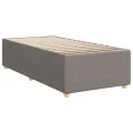 cadre de lit avec matelas Taupe 90x190 cm Tissu